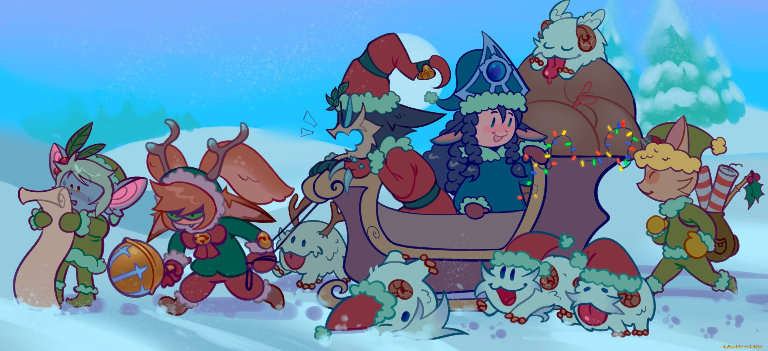  , league of legends, tristana, poppy, veigar, lulu, teemo, poro, , 